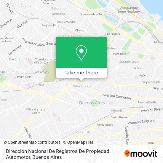 Dirección Nacional De Registros De Propiedad Automotor map