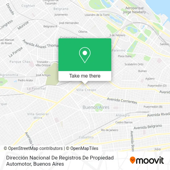 Mapa de Dirección Nacional De Registros De Propiedad Automotor