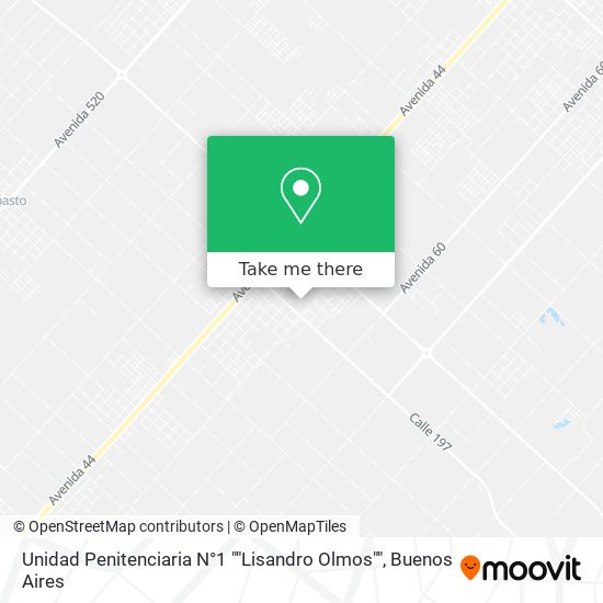 Unidad Penitenciaria N°1 ""Lisandro Olmos"" map