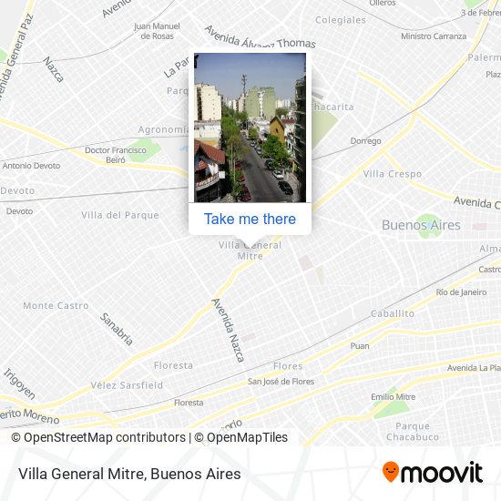 Villa General Mitre map