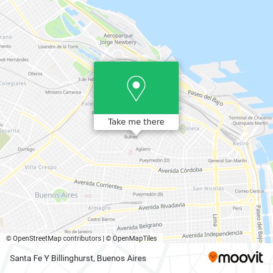 Santa Fe Y Billinghurst map