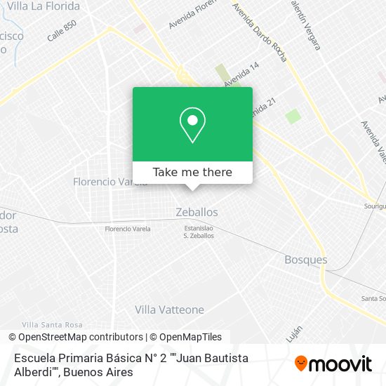 Mapa de Escuela Primaria Básica N° 2 ""Juan Bautista Alberdi""