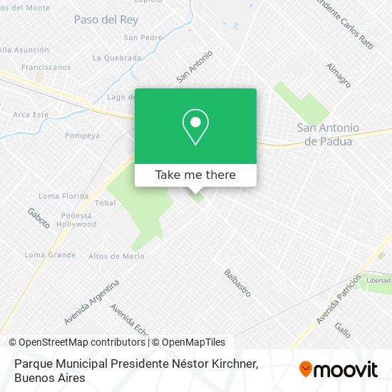 Parque Municipal Presidente Néstor Kirchner map