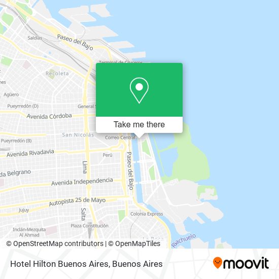 Hotel Hilton Buenos Aires map