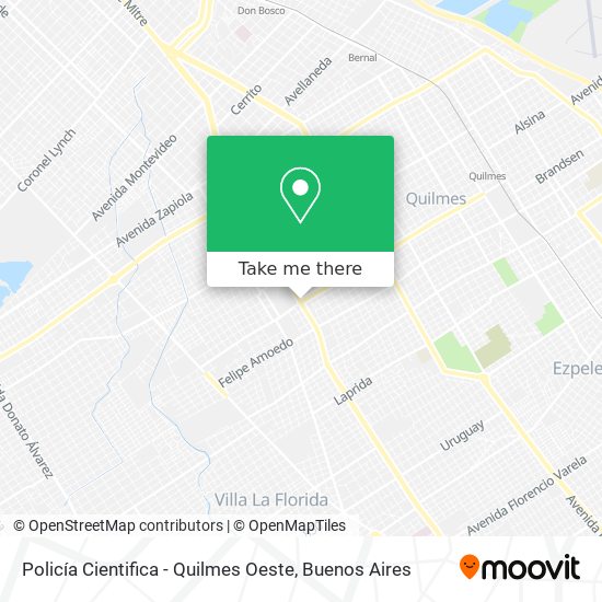Policía Cientifica - Quilmes Oeste map