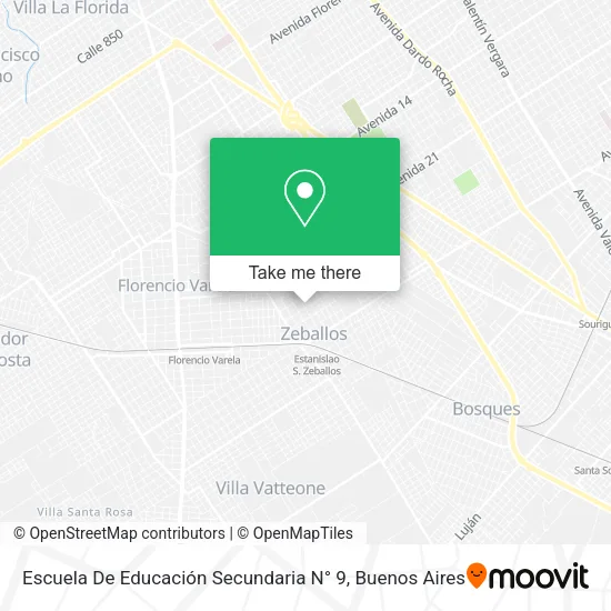 Mapa de Escuela De Educación Secundaria N° 9