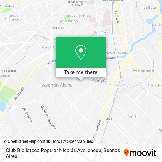 Club Biblioteca Popular Nicolás Avellaneda map