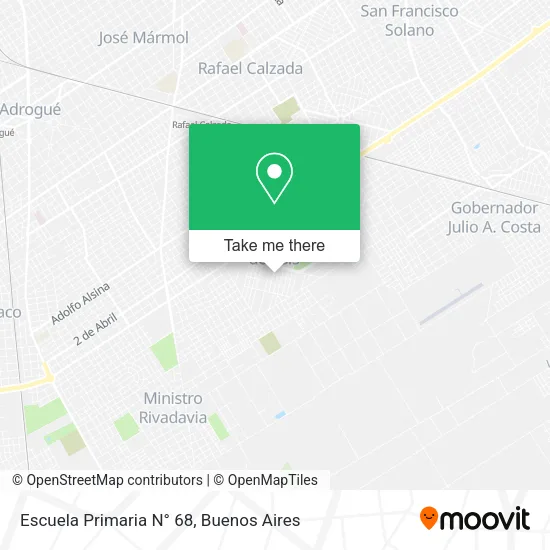 Escuela Primaria N° 68 map