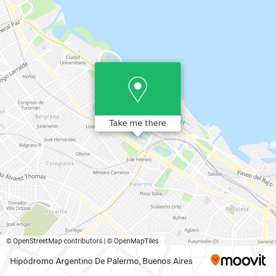 Hipódromo Argentino De Palermo map