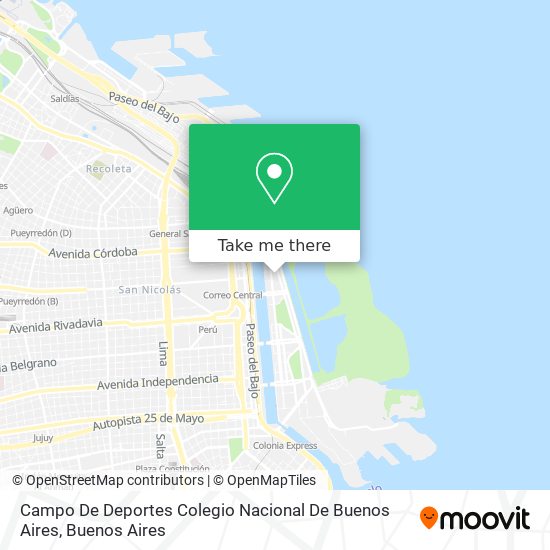 Campo De Deportes Colegio Nacional De Buenos Aires map
