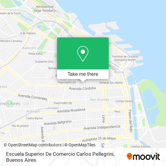 Escuela Superior De Comercio Carlos Pellegrini map