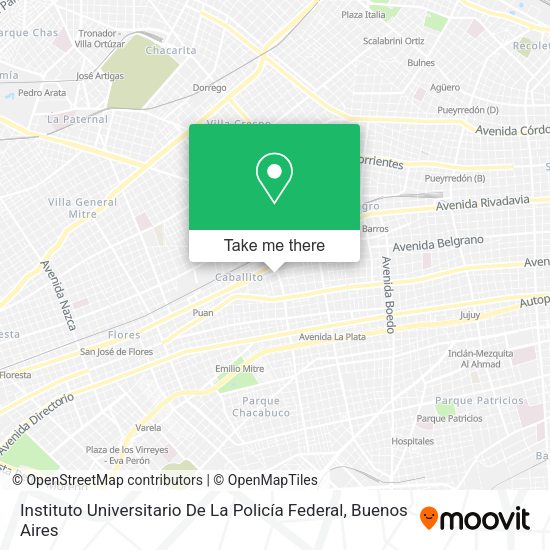 Instituto Universitario De La Policía Federal map