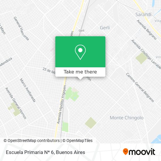 Mapa de Escuela Primaria N* 6