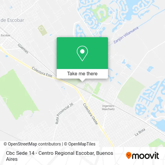 Mapa de Cbc Sede 14 - Centro Regional Escobar