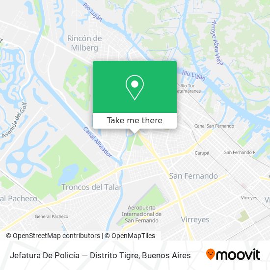 Jefatura De Policía — Distrito Tigre map