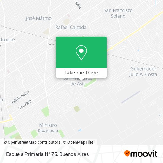 Escuela Primaria N° 75 map
