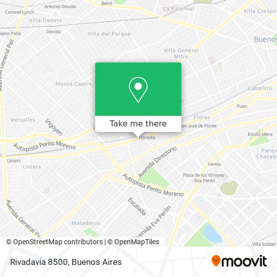 Rivadavia 8500 map