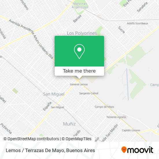 Lemos / Terrazas De Mayo map