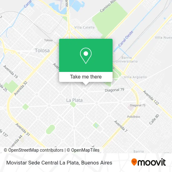 Mapa de Movistar Sede Central La Plata