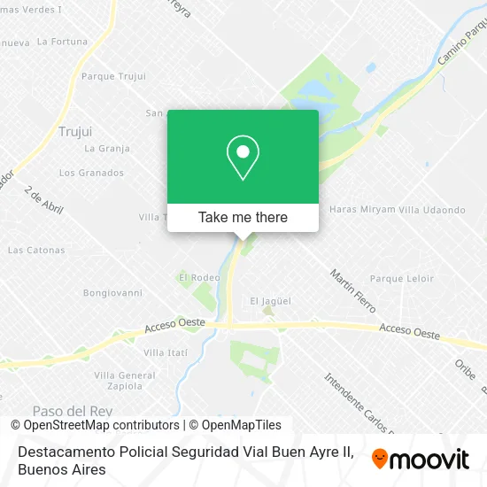 Mapa de Destacamento Policial Seguridad Vial Buen Ayre II