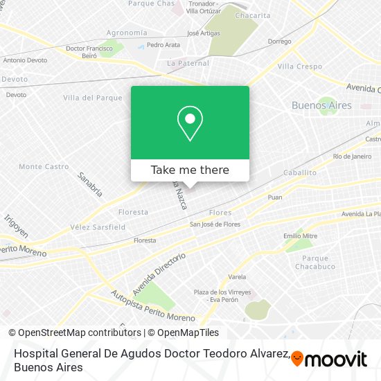 Hospital General De Agudos Doctor Teodoro Alvarez map