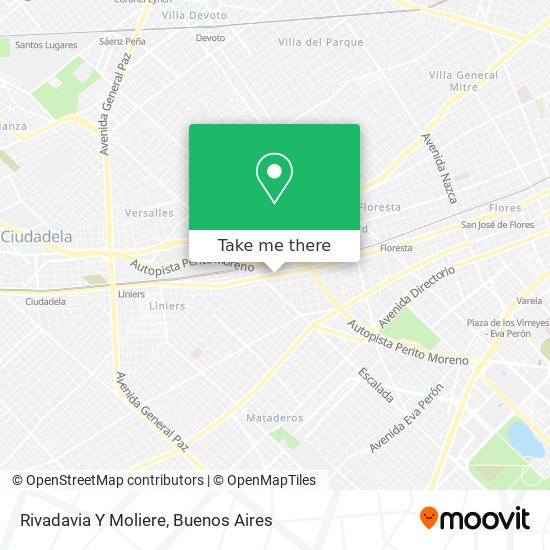 Rivadavia Y Moliere map