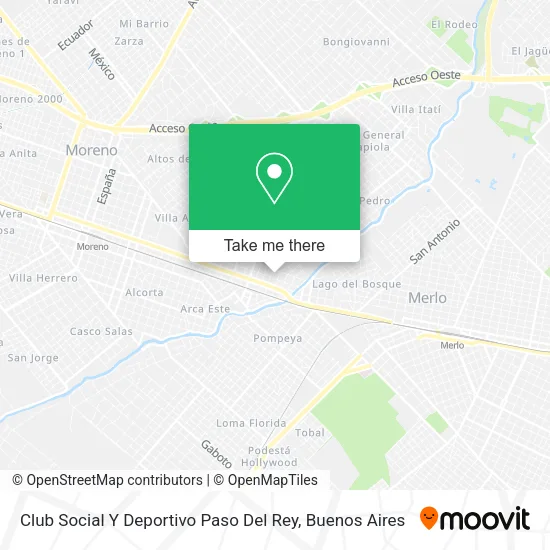 Mapa de Club Social Y Deportivo Paso Del Rey