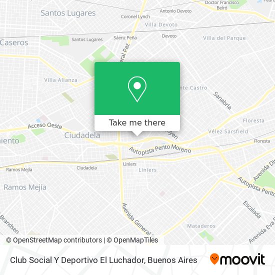 Mapa de Club Social Y Deportivo El Luchador
