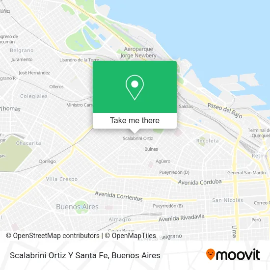 Mapa de Scalabrini Ortiz Y Santa Fe
