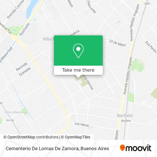 Cementerio De Lomas De Zamora map