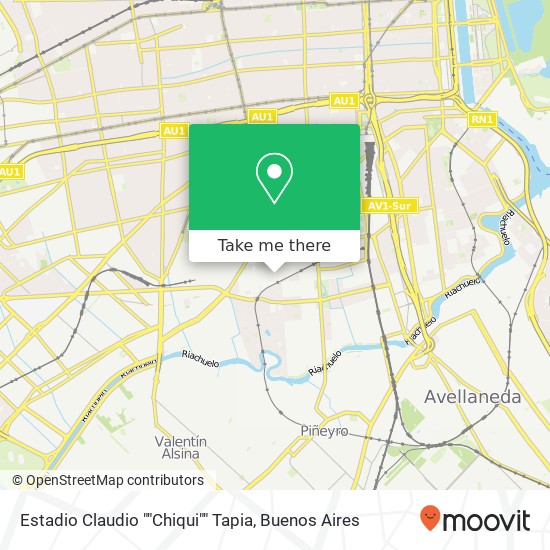 Estadio Claudio ""Chiqui"" Tapia map