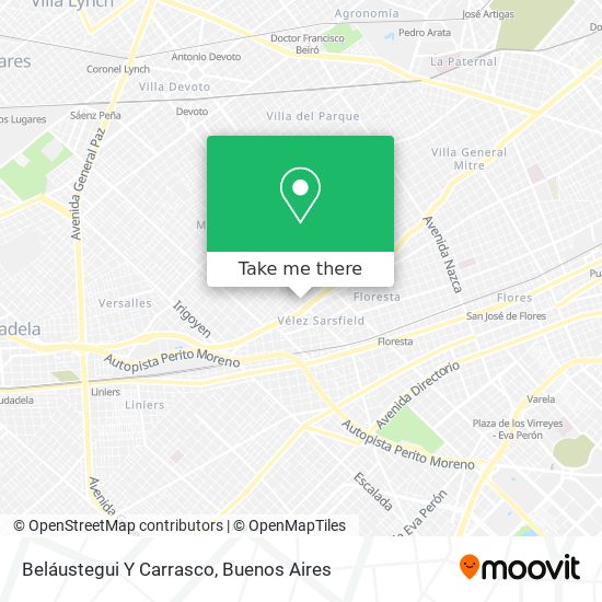 Beláustegui Y Carrasco map