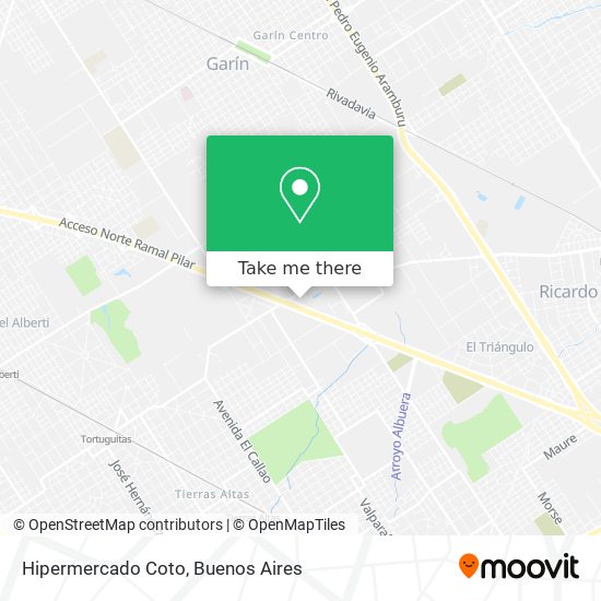 Hipermercado Coto map