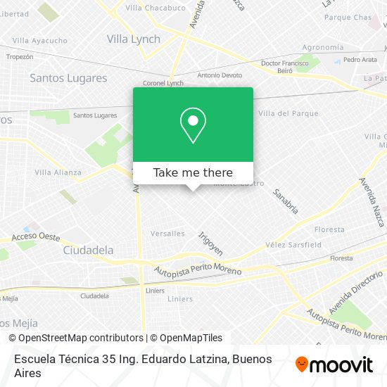 Mapa de Escuela Técnica 35 Ing. Eduardo Latzina