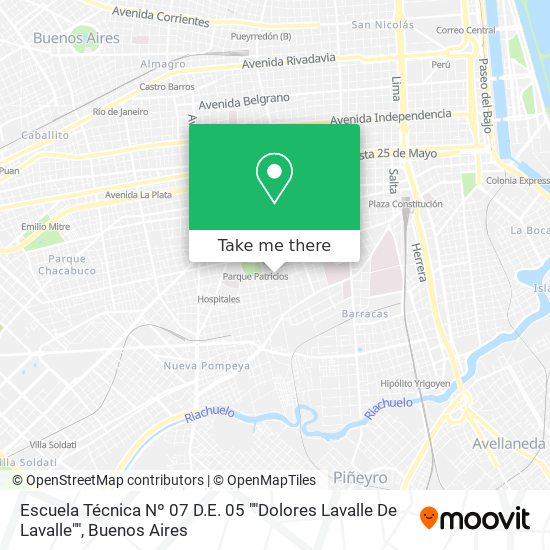 Escuela Técnica Nº 07 D.E. 05 ""Dolores Lavalle De Lavalle"" map