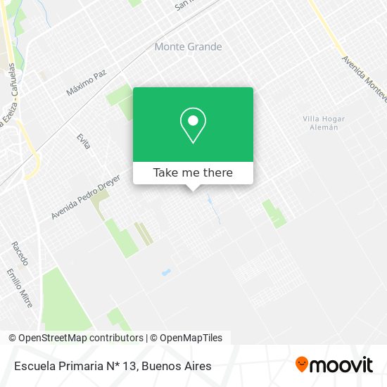 Mapa de Escuela Primaria N* 13