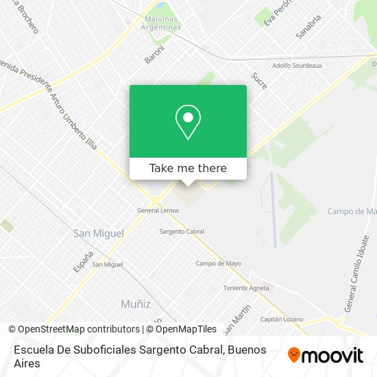 Escuela De Suboficiales Sargento Cabral map
