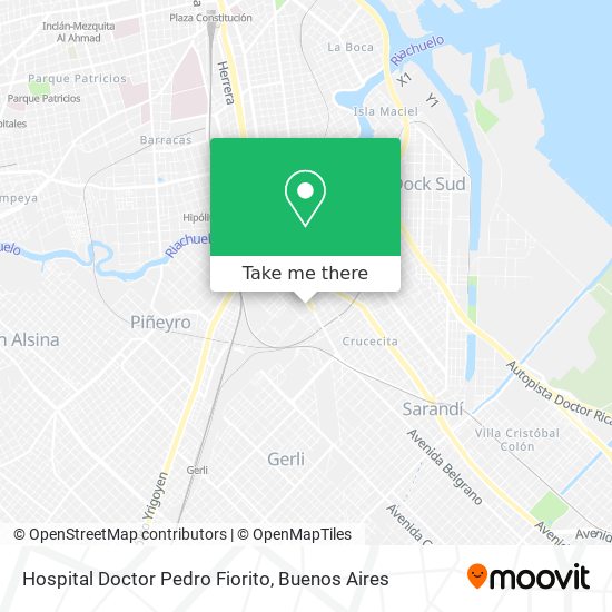 Hospital Doctor Pedro Fiorito map
