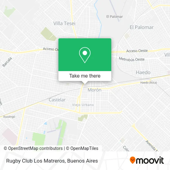 Rugby Club Los Matreros map
