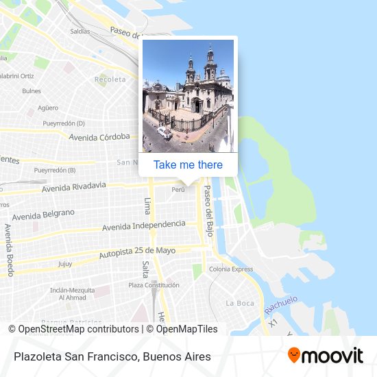 Mapa de Plazoleta San Francisco