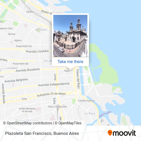 Plazoleta San Francisco map