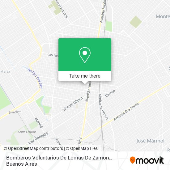 Bomberos Voluntarios De Lomas De Zamora map