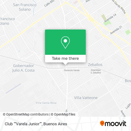 Club ""Varela Junior"" map