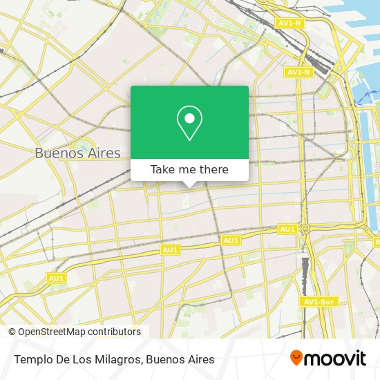 Templo De Los Milagros map