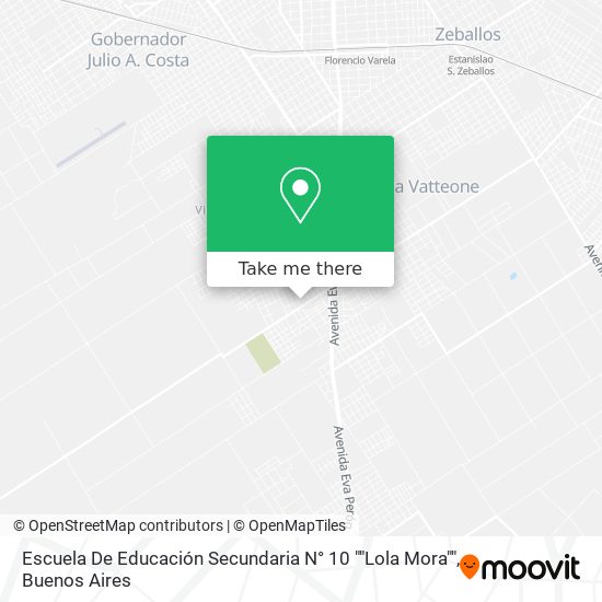 Mapa de Escuela De Educación Secundaria N° 10 ""Lola Mora""