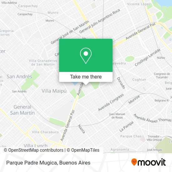 Parque Padre Mugica map