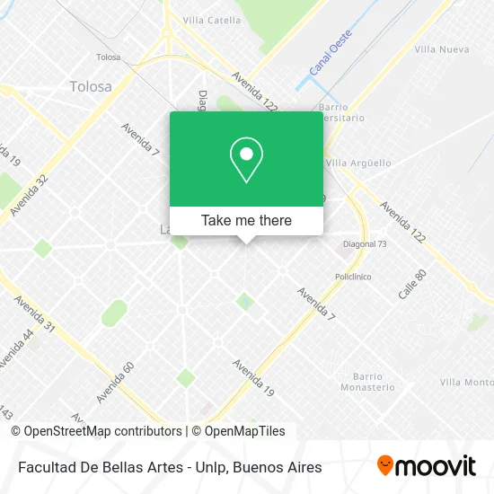 Facultad De Bellas Artes - Unlp map
