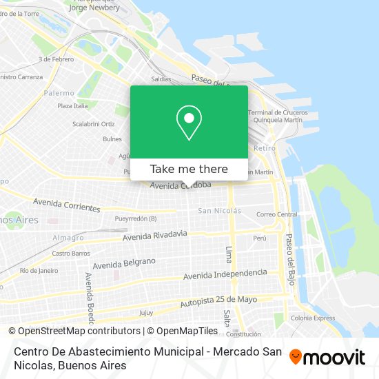 Mapa de Centro De Abastecimiento Municipal - Mercado San Nicolas