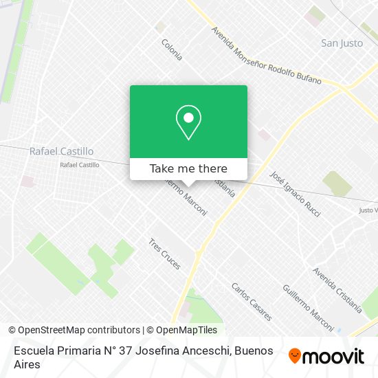 Mapa de Escuela Primaria N° 37 Josefina Anceschi
