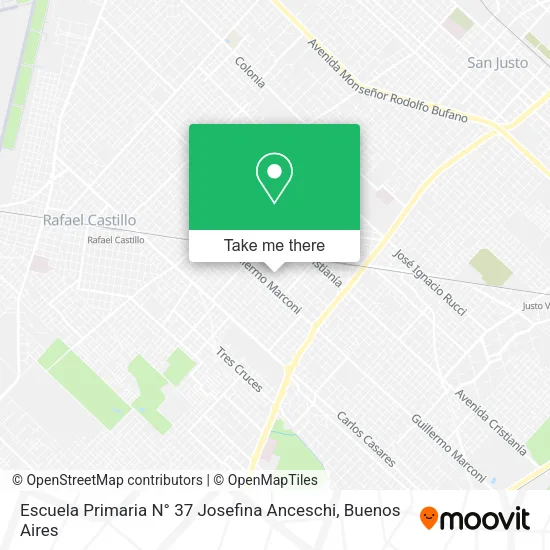 Mapa de Escuela Primaria N° 37 Josefina Anceschi